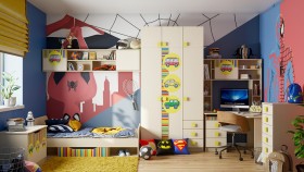 Детская комната Клаксон (Бежевый/корпус Клен) в Ижевске - izhevsk.katalogmebeli.com | фото