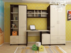 Детская Студент Комплект мебели (Дуб сонома/Белый) в Ижевске - izhevsk.katalogmebeli.com | фото