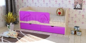 Друзья Кровать детская 2 ящика 1.8 Фиолетовый глянец в Ижевске - izhevsk.katalogmebeli.com | фото