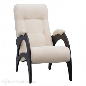 Кресло для отдыха Неаполь Модель 9 без лозы (Венге-эмаль/Ткань Ваниль Verona Vanilla) в Ижевске - izhevsk.katalogmebeli.com | фото