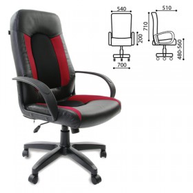 Кресло офисное BRABIX Strike EX-525 (черно-красный) в Ижевске - izhevsk.katalogmebeli.com | фото