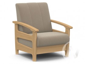 Кресло для отдыха Омега (бук лак/CATANIA LATTE) в Ижевске - izhevsk.katalogmebeli.com | фото 1