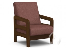 Кресло отдыха Вега-34 (орех лак/UNO BERRY) в Ижевске - izhevsk.katalogmebeli.com | фото