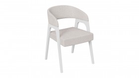 Кресло «Техас 1» (Белый матовый/Шенилл Estetica Vanille №220) в Ижевске - izhevsk.katalogmebeli.com | фото