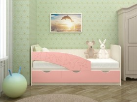Кровать Бабочки 1,6м (Розовый металлик) в Ижевске - izhevsk.katalogmebeli.com | фото