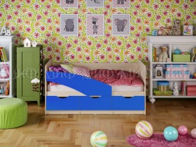 Кровать Бабочки 1,8м (Синий матовый) в Ижевске - izhevsk.katalogmebeli.com | фото