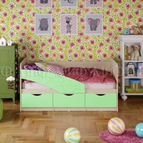 Кровать Бабочки 2,0м (Салат матовый) в Ижевске - izhevsk.katalogmebeli.com | фото