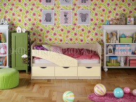 Кровать Бабочки 2,0м (Ваниль матовый) в Ижевске - izhevsk.katalogmebeli.com | фото 1