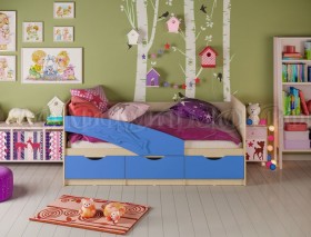 Кровать детская 1,6м Дельфин (Синий матовый) в Ижевске - izhevsk.katalogmebeli.com | фото