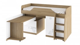 Кровать комбинированная «Оксфорд» (Ривьера/Белый с рисунком) в Ижевске - izhevsk.katalogmebeli.com | фото 3