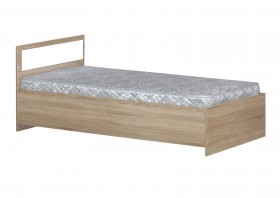 Кровать одинарная 900-2 без матраса (прямые спинки) Дуб Сонома в Ижевске - izhevsk.katalogmebeli.com | фото