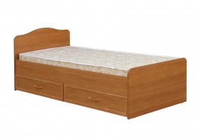 Кровать одинарная с ящиками 800-1 без матраса (круглые спинки) Вишня Оксфорд в Ижевске - izhevsk.katalogmebeli.com | фото