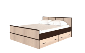 Кровать Сакура с настилом и ящиками 1,4 (Венге/Лоредо) в Ижевске - izhevsk.katalogmebeli.com | фото