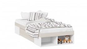 Кровать «Сканди» с ящиком Дуб Гарден/Белый в Ижевске - izhevsk.katalogmebeli.com | фото