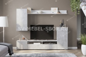 Мебель для гостиной МГС 4 (Белый/Цемент светлый) в Ижевске - izhevsk.katalogmebeli.com | фото 1