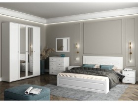 Модульная спальня Барселона (Белый/Белый глянец) в Ижевске - izhevsk.katalogmebeli.com | фото