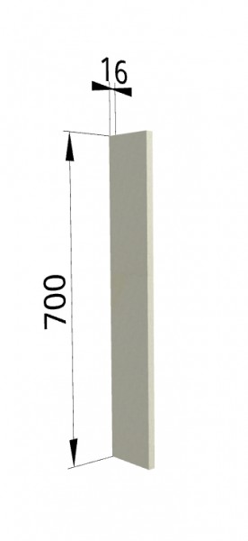 Панель торцевая ПТ 400 Квадро (для шкафа торцевого верхнего) Ваниль кожа в Ижевске - izhevsk.katalogmebeli.com | фото