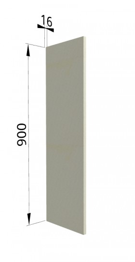 Панель торцевая ВП Квадро (для шкафа верхнего высокого) Ваниль кожа в Ижевске - izhevsk.katalogmebeli.com | фото