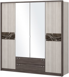 Шкаф четырехстворчатый с зеркалом Шк69.1 Николь в Ижевске - izhevsk.katalogmebeli.com | фото