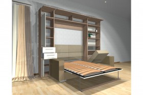 Шкаф-кровать с диваном Каролина в Ижевске - izhevsk.katalogmebeli.com | фото 3