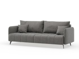 Валериан диван трёхместный прямой Стальной, ткань RICO FLEX 9292 в Ижевске - izhevsk.katalogmebeli.com | фото